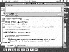 screenshot of the Applescript script