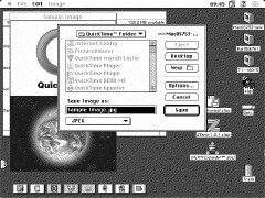 Quicktime export dialog for sample image