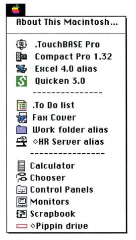 Apple menu reordered