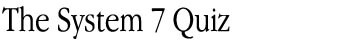 System 7 Quiz Logo